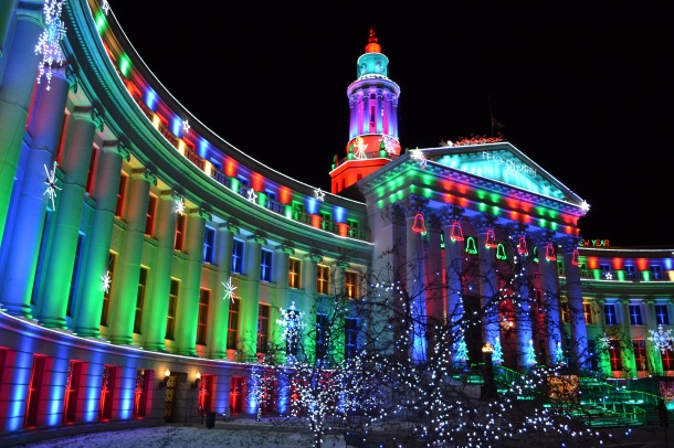 Denver City and County Building Lights from left