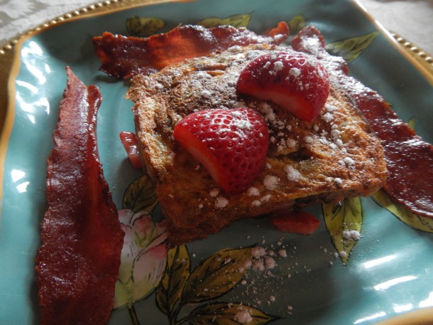 The amazing strawberry French toast at the Brumder Mansion