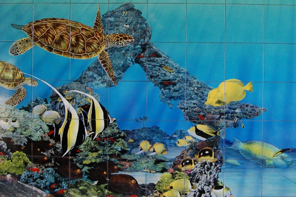 A tile mosaic at Hanauma Bay